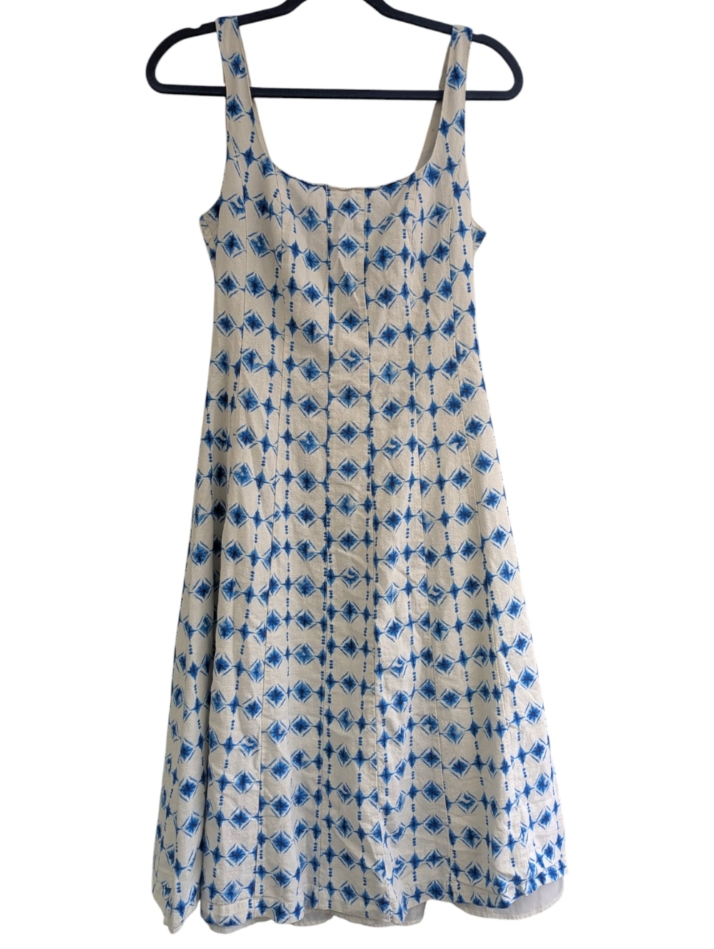 Christian Lacroix Linen Blend Diamond Print Dress
